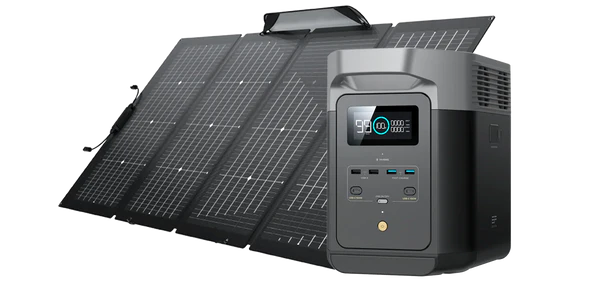 Bateriová stanice EcoFlow Delta 2 + solární panel EcoFlow Bifacial Solar Panel 220 Wp