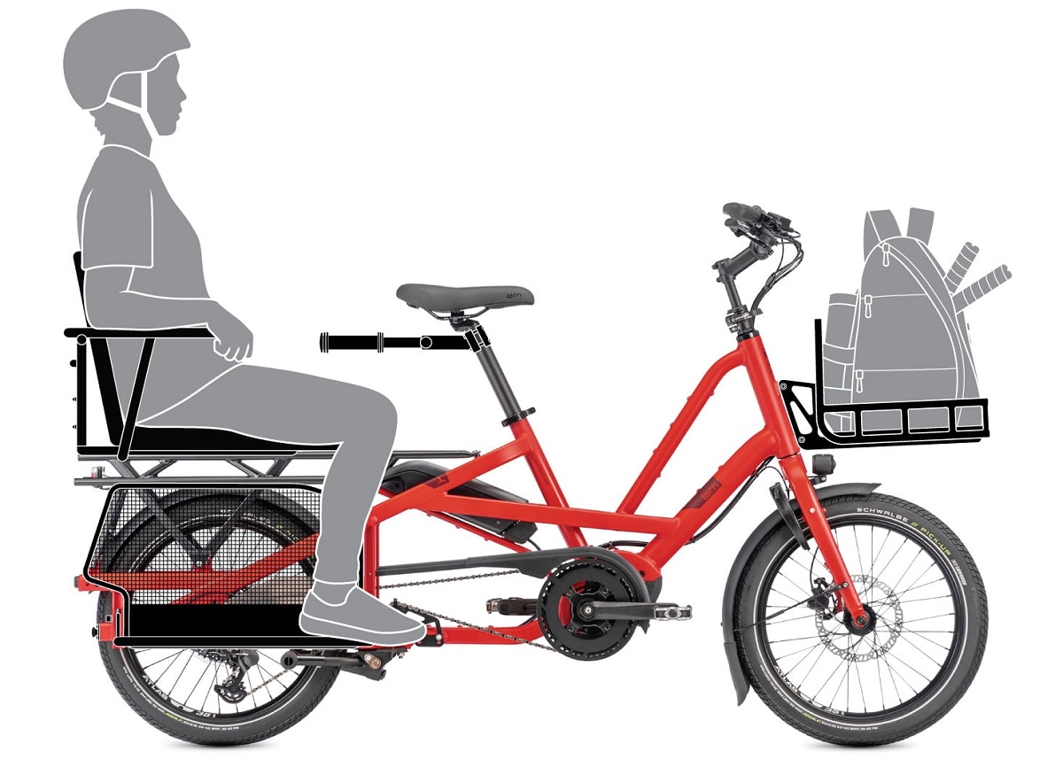 Kompaktní nákladní elektrokolo Tern Quick Haul Long D9