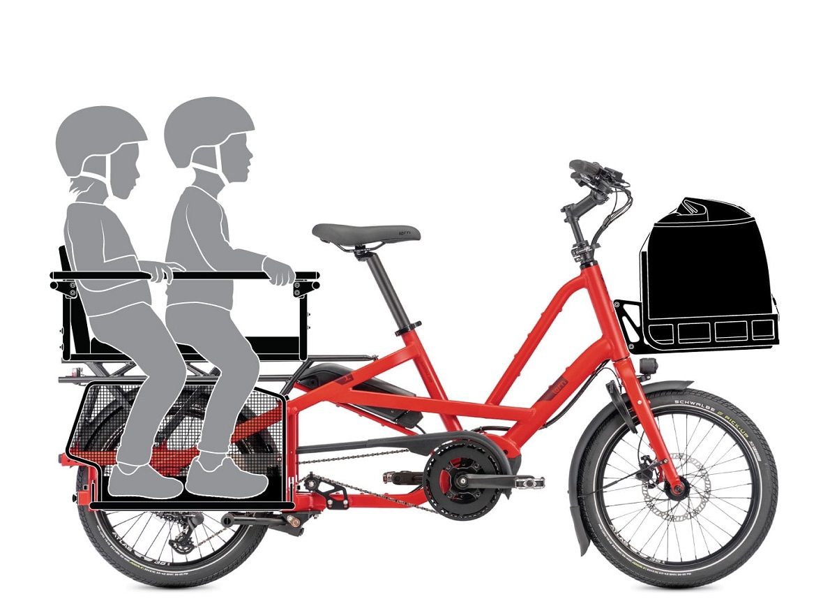 Kompaktní nákladní elektrokolo Tern Quick Haul Long D9