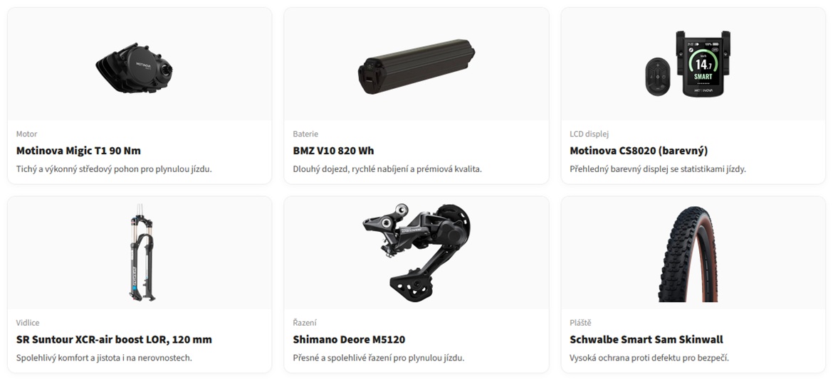 Nízkonástupové horské elektrokolo Levit Rivero LS-90 - komponenty