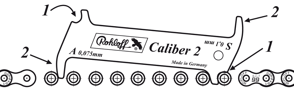 Měrka na řetěz Rohloff Chain Calliber 2