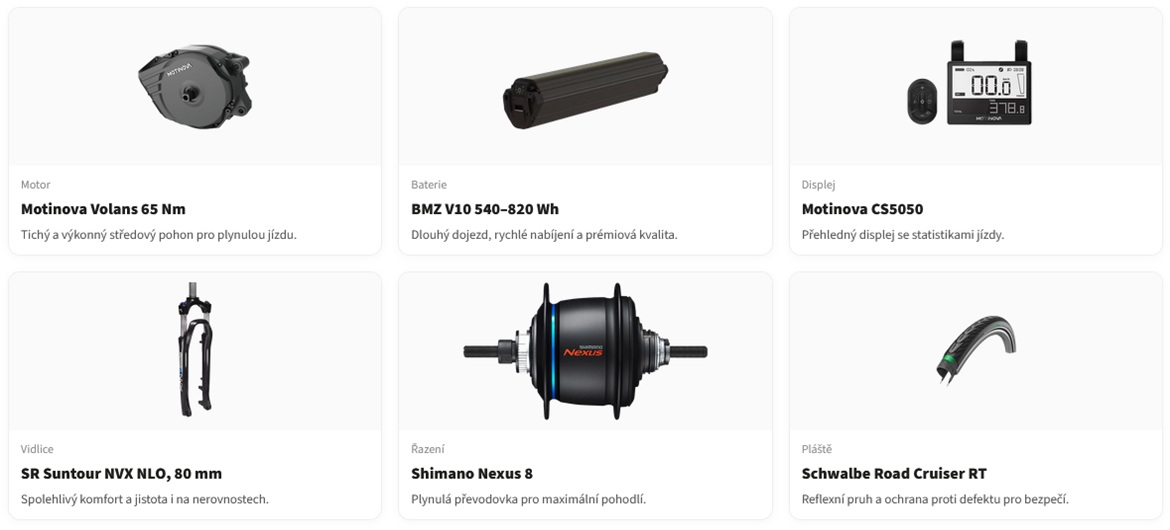 Nízkonástupové elektrokolo Levit Beleco 5 LS-65 - komponenty