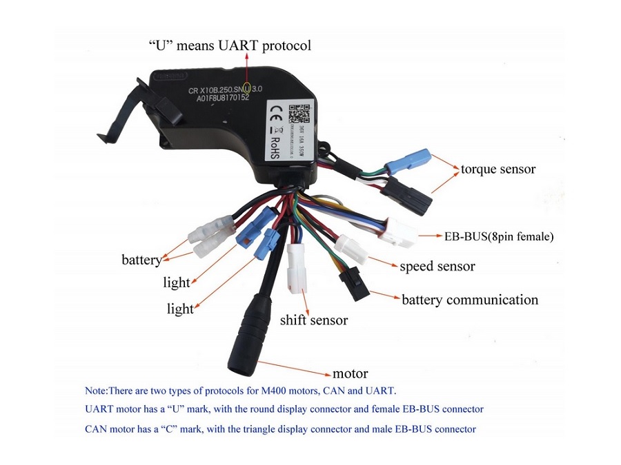 Řídící jednotka Bafang M400 Controller UART