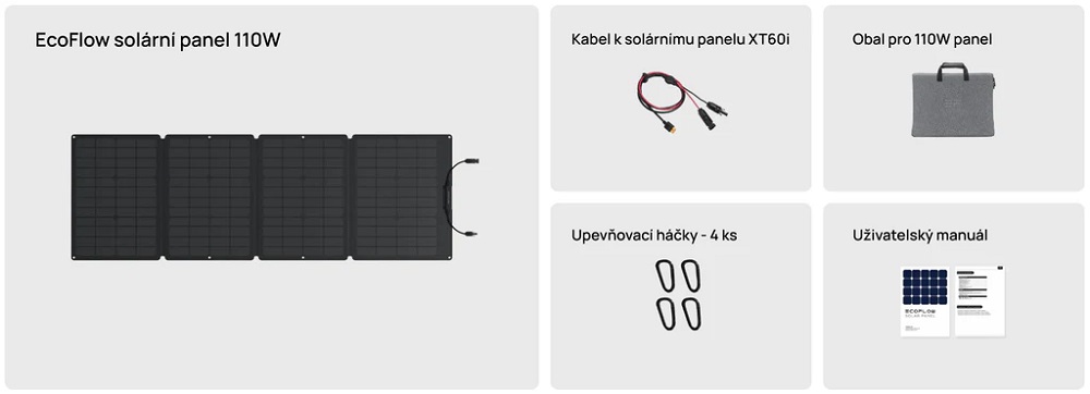 Přenosný solární panel EcoFlow Portable Solar Panel 110 Wp