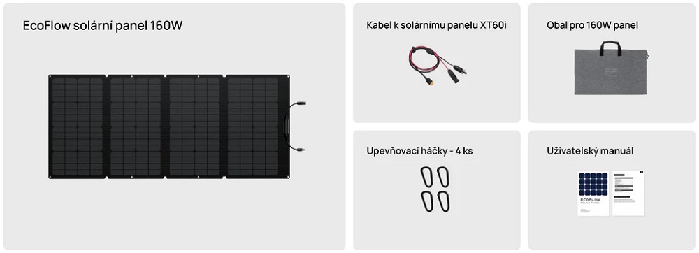 Přenosný solární panel EcoFlow Portable Solar Panel 160 Wp