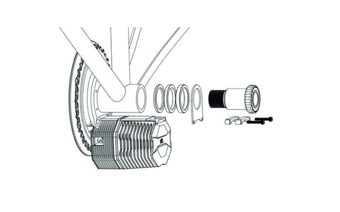 Středové složení CYC Bottom Bracket Cup